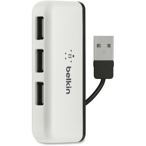 Belkin USB 2.0 4-Port Travel Hub, White BLKF4U021BT